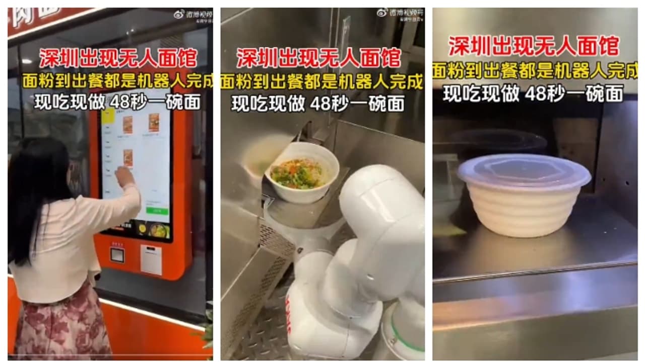 മനുഷ്യരില്ല, യന്ത്രങ്ങൾ മാത്രം; ഓർഡർ നൽകിയാൽ 48 ാം സെക്കന്റിൽ ഭക്ഷണം കൈയിൽ, വൈറലായി ഒരു റെസ്റ്റോറന്റ് മനുഷ്യരില്ല, യന്ത്രങ്ങൾ മാത്രം; ഓർഡർ നൽകിയാൽ 48 ാം സെക്കന്റിൽ ഭക്ഷണം കൈയിൽ, വൈറലായി ഒരു റെസ്റ്റോറന്റ്