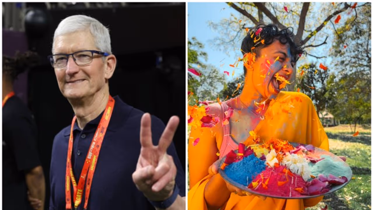 Apple CEO Tim Cook wishes Happy Holi with vibrant pic shot on iPhone by Indian CEO Kushagra Tiwari. SEE post