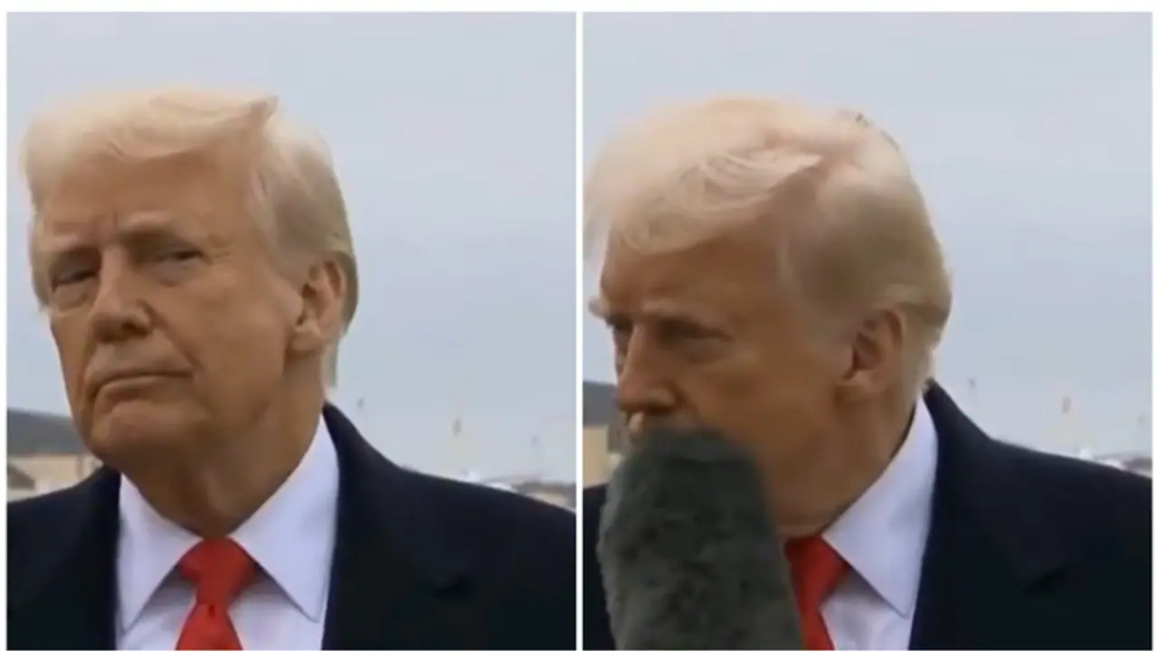 'She just became big story tonight': Trump shoots glare at reporter as she bumps mic in his face (WATCH) 'She just became big story tonight': Trump shoots glare at reporter as she bumps mic in his face (WATCH)