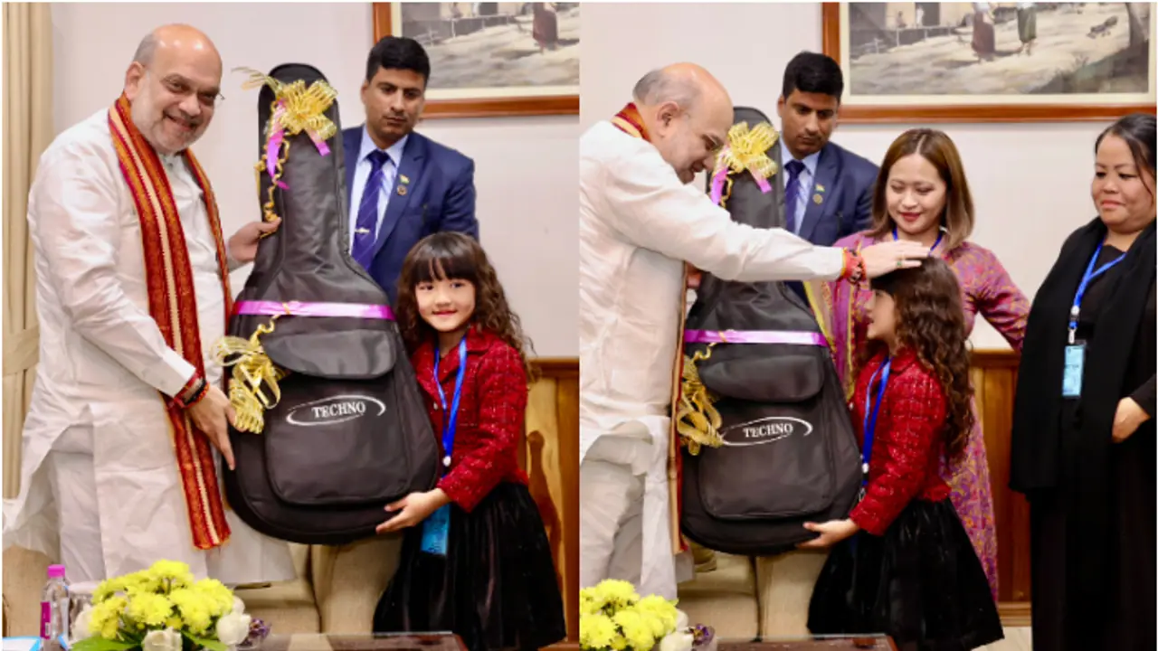 Love for Bharat unites us all: Amit Shah gifts guitar to Mizoram's 7 year old singing sensation