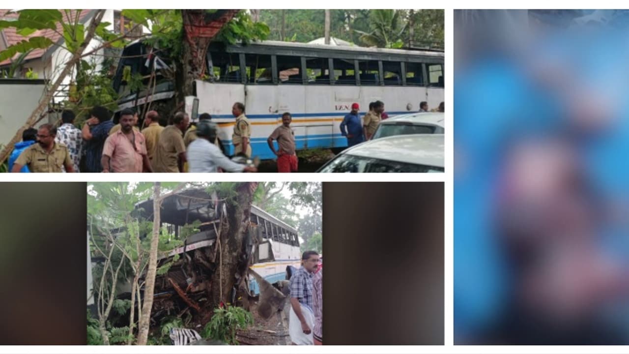 എതിരെവന്ന ബൈക്ക് ബസിലിടിച്ചു, ബസ് നിയന്ത്രണം വിട്ട് മരത്തിലിടിച്ചുകയറി, ബൈക്ക് യാത്രികന് ദാരുണാന്ത്യം