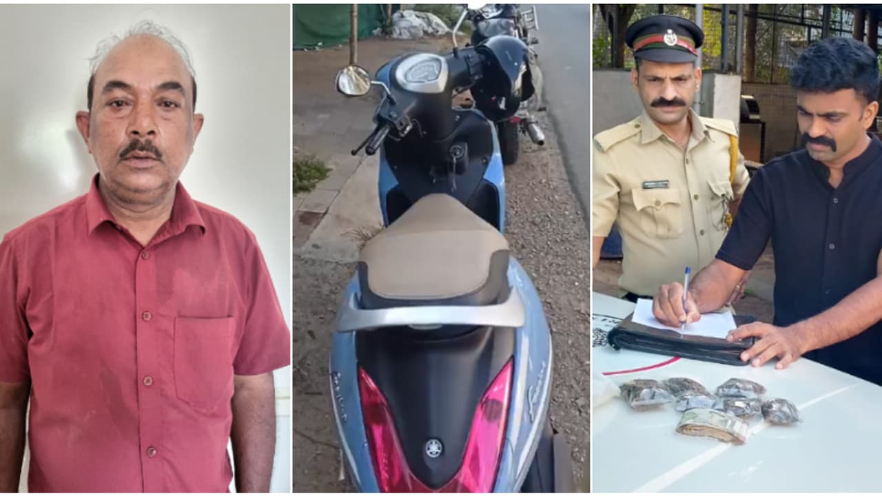 സ്കൂട്ടർ ആദ്യം പൊക്കി, തിരൂ‍ർ സ്വദേശിയുടെ പോക്കറ്റിൽ 7500 രൂപ, ഒപ്പം എട്ട് പൊതികളും; പരിശോധനയിൽ കഞ്ചാവ്