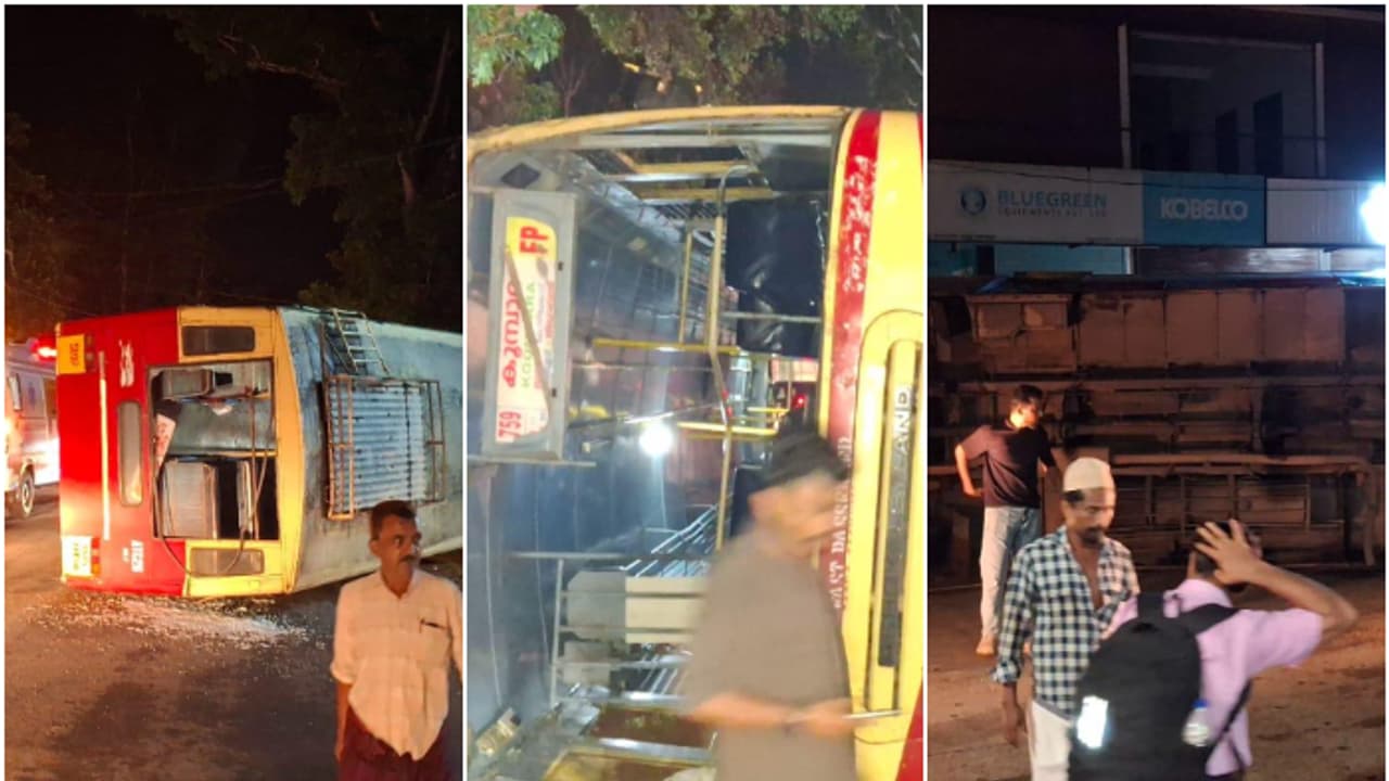 കോഴിക്കോട് നിന്ന് പോയ കെഎസ്ആർടിസി ബസ് മുക്കത്ത് മറിഞ്ഞു: 15 പേർക്ക് പരിക്ക് കോഴിക്കോട് നിന്ന് പോയ കെഎസ്ആർടിസി ബസ് മുക്കത്ത് മറിഞ്ഞു: 15 പേർക്ക് പരിക്ക്