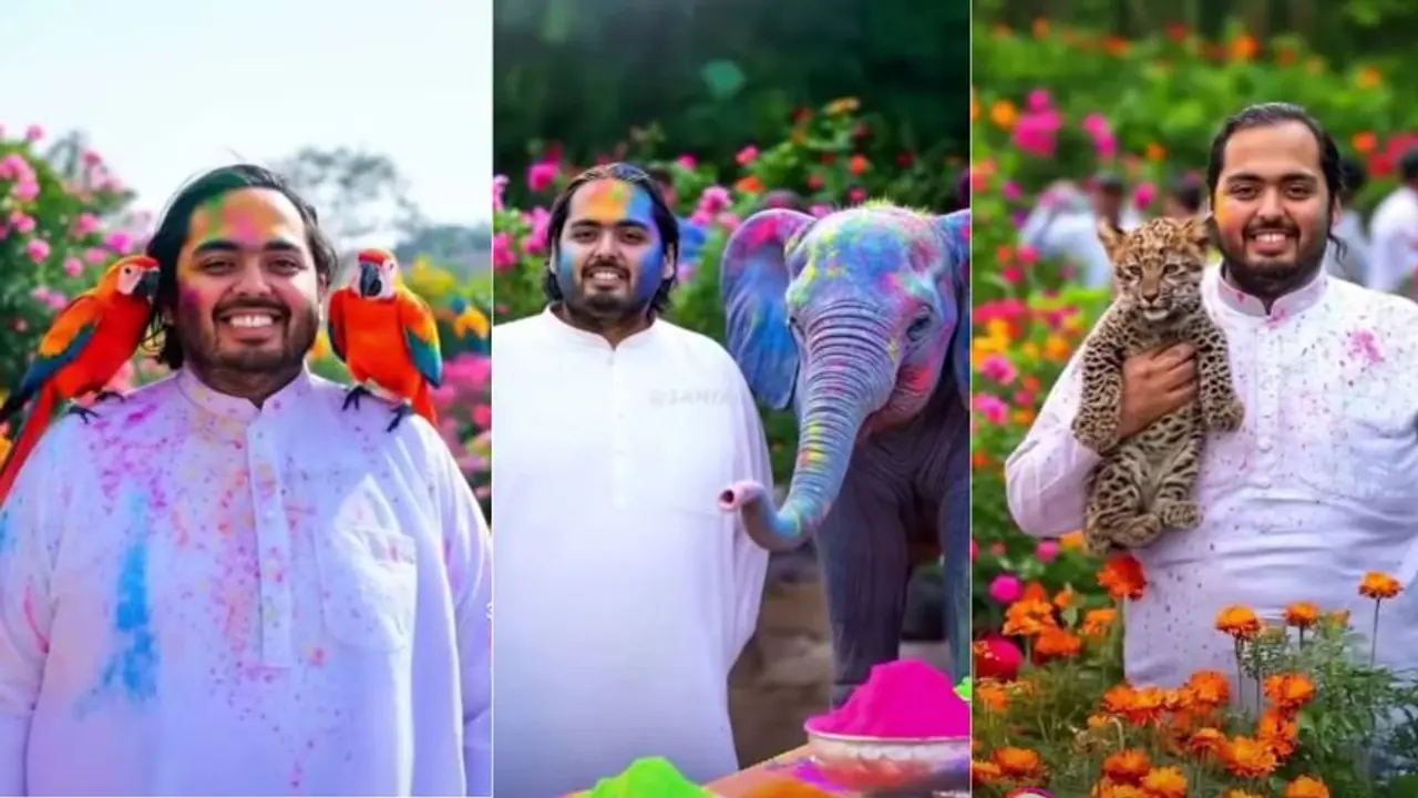 ವಂತಾರಾದಲ್ಲಿ ಅನಂತ್ ಅಂಬಾನಿ ಹೋಳಿ, ಪ್ರಾಣಿ ಪ್ರಿಯರ ಕಣ್ಣಿಗೆ ಹಬ್ಬ