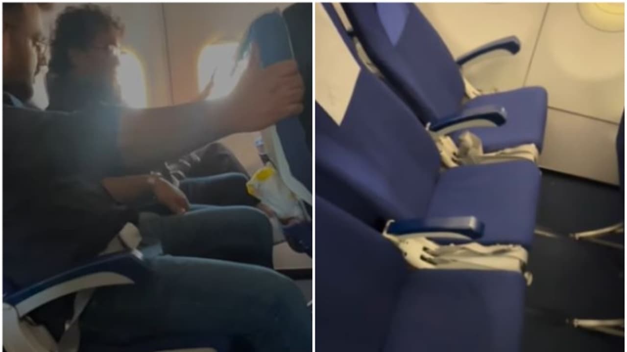 ആകാശത്തുവെച്ച് മിനി ഹാർട്ടറ്റാക്ക്! വിമാനത്തിൽ സീറ്റിനൊരു ഇളക്കം, അനുഭവം പങ്കുവെച്ച് യാത്രക്കാരന്റെ വീഡിയോ ആകാശത്തുവെച്ച് മിനി ഹാർട്ടറ്റാക്ക്! വിമാനത്തിൽ സീറ്റിനൊരു ഇളക്കം, അനുഭവം പങ്കുവെച്ച് യാത്രക്കാരന്റെ വീഡിയോ