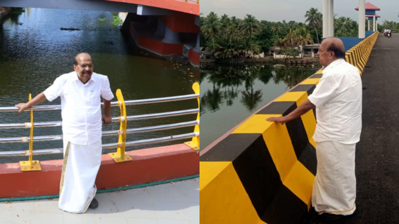 'ഓരോ പാലവും അതിമനോഹരമായ കവിത പോലെ': തന്റെ കാലത്ത് നിർമിച്ച പാലങ്ങളെ പ്രശംസിച്ച് ജി സുധാകരൻ 'ഓരോ പാലവും അതിമനോഹരമായ കവിത പോലെ': തന്റെ കാലത്ത് നിർമിച്ച പാലങ്ങളെ പ്രശംസിച്ച് ജി സുധാകരൻ