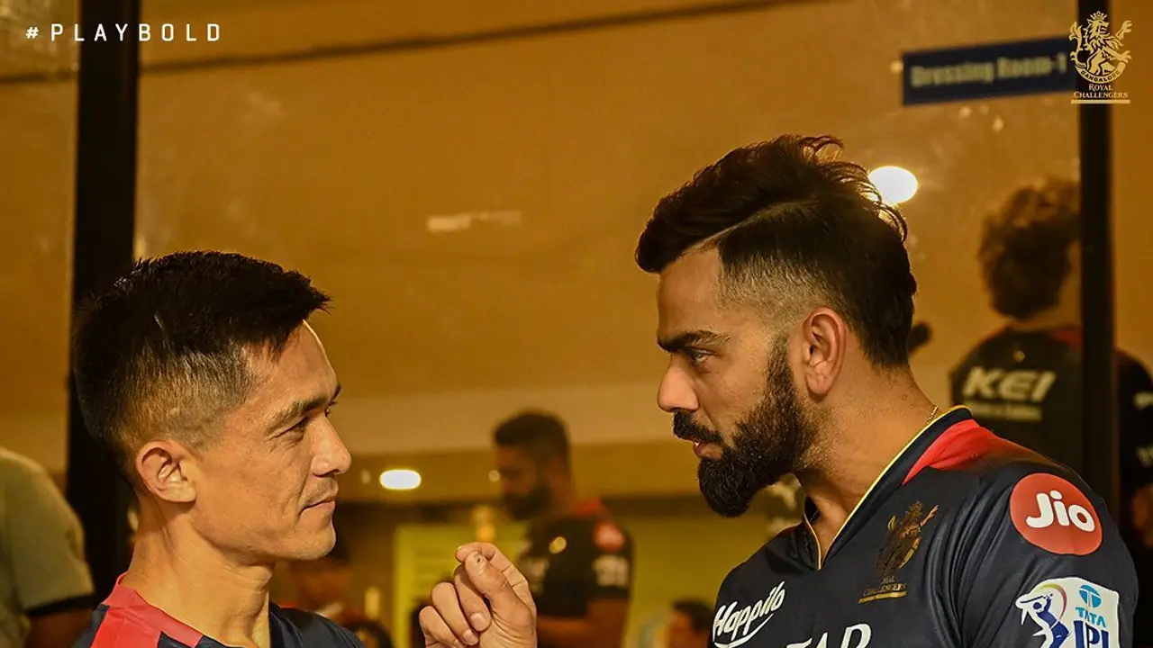 Sunil Chhetri's comeback: When Indian football captain trained with RCB's Virat Kohli & others; a look back Sunil Chhetri's comeback: When Indian football captain trained with RCB's Virat Kohli & others; a look back