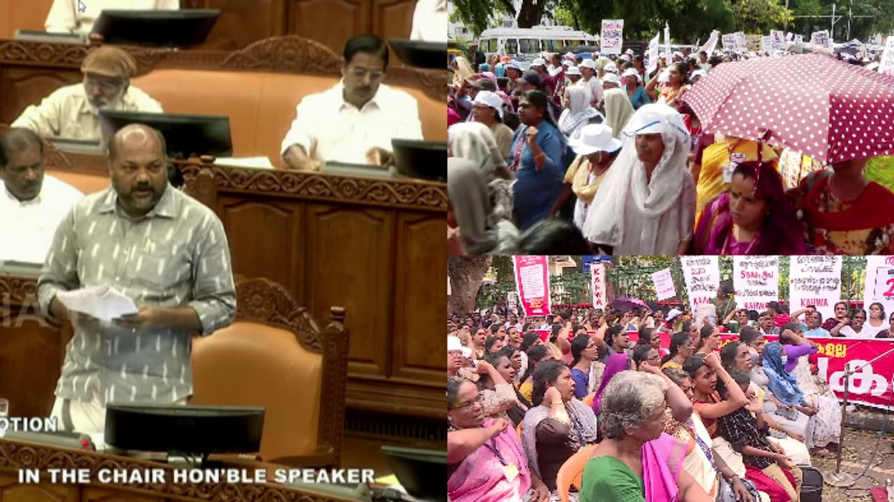 ആശ അങ്കണവാടി സമരം സഭയില്, കൊടുംക്രൂരതയെന്ന് പ്രതിപക്ഷം, രാഷ്ട്രീയക്കളിയെന്ന് പി രാജീവ് ആശ അങ്കണവാടി സമരം സഭയില്, കൊടുംക്രൂരതയെന്ന് പ്രതിപക്ഷം, രാഷ്ട്രീയക്കളിയെന്ന് പി രാജീവ്