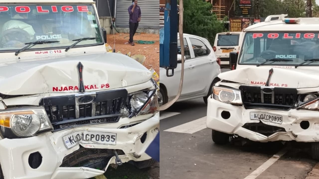 പൊലീസ് ജീപ്പ് ഗുഡ്സ് ഓട്ടോയുമായി ഇടിച്ച് അപകടം; ബസ് സ്റ്റോപ്പിൽ നിന്നിരുന്നു നാല് സ്ത്രീകൾക്ക് പരിക്കേറ്റു പൊലീസ് ജീപ്പ് ഗുഡ്സ് ഓട്ടോയുമായി ഇടിച്ച് അപകടം; ബസ് സ്റ്റോപ്പിൽ നിന്നിരുന്നു നാല് സ്ത്രീകൾക്ക് പരിക്കേറ്റു