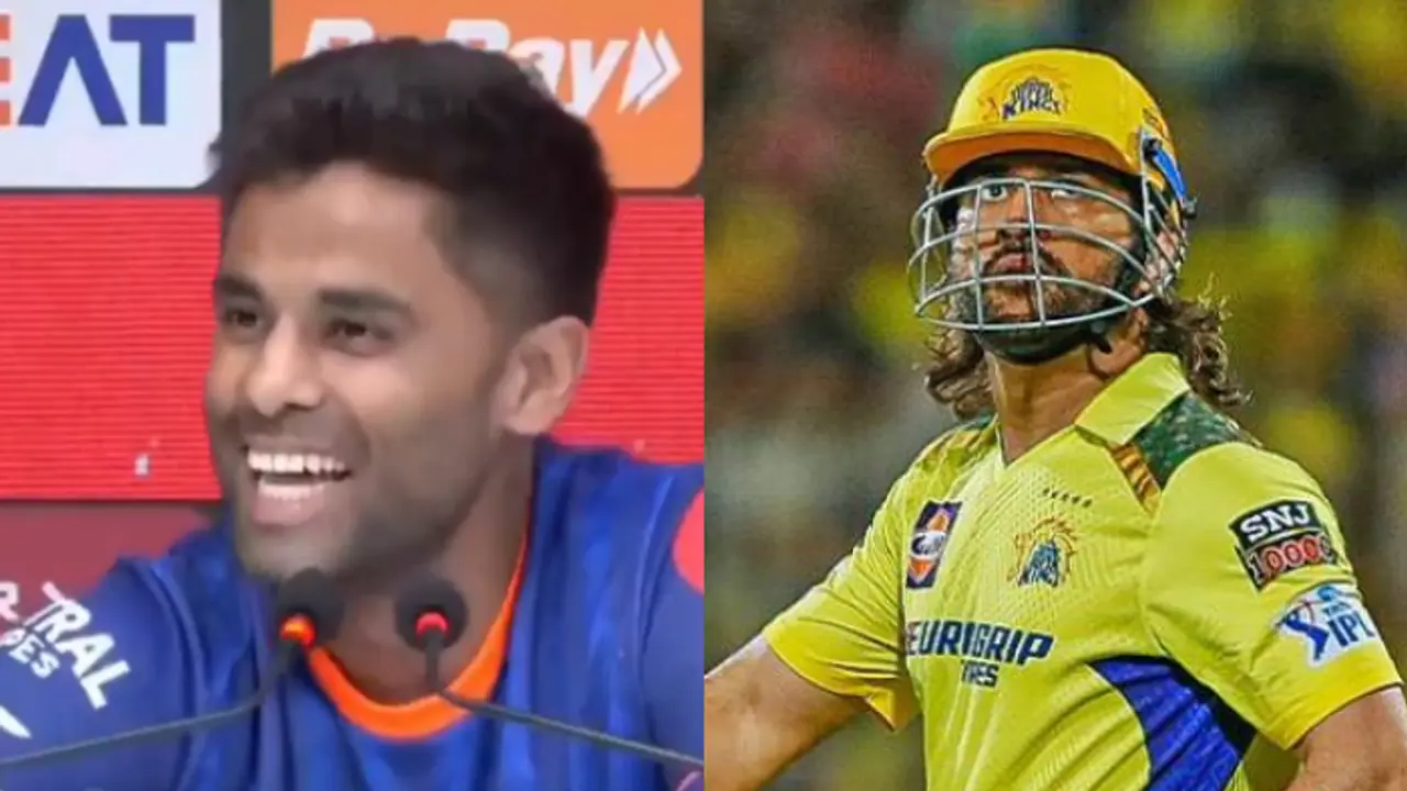 IPL 2025, CSK vs MI: Suryakumar Yadav gives witty response to question about MS Dhoni ahead of clash (WATCH) IPL 2025, CSK vs MI: Suryakumar Yadav gives witty response to question about MS Dhoni ahead of clash (WATCH)