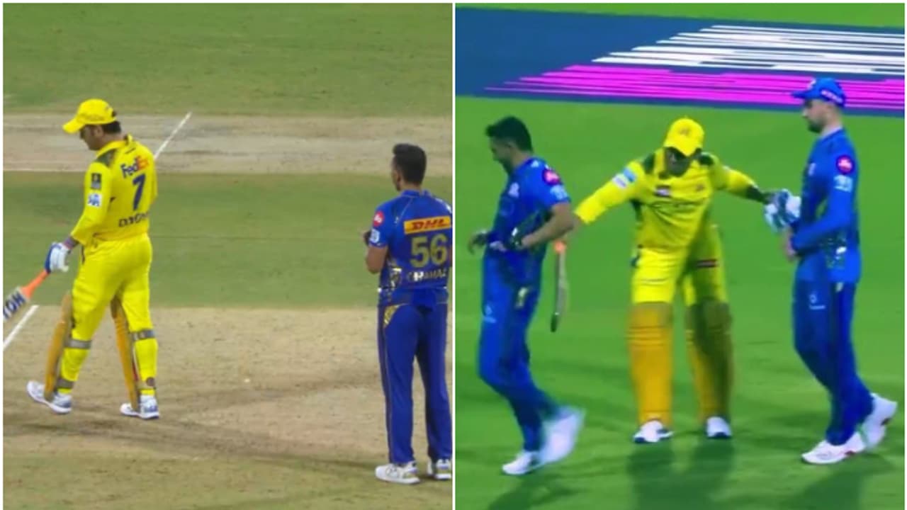 'ധോണിയെ സ്ലെഡ്ജ് ചെയ്ത് ദീപക് ചാഹര്, ബാറ്റുകൊണ്ട് അടിച്ചോടിച്ച് തല'; രസകരമായ വീഡിയോ 'ധോണിയെ സ്ലെഡ്ജ് ചെയ്ത് ദീപക് ചാഹര്, ബാറ്റുകൊണ്ട് അടിച്ചോടിച്ച് തല'; രസകരമായ വീഡിയോ