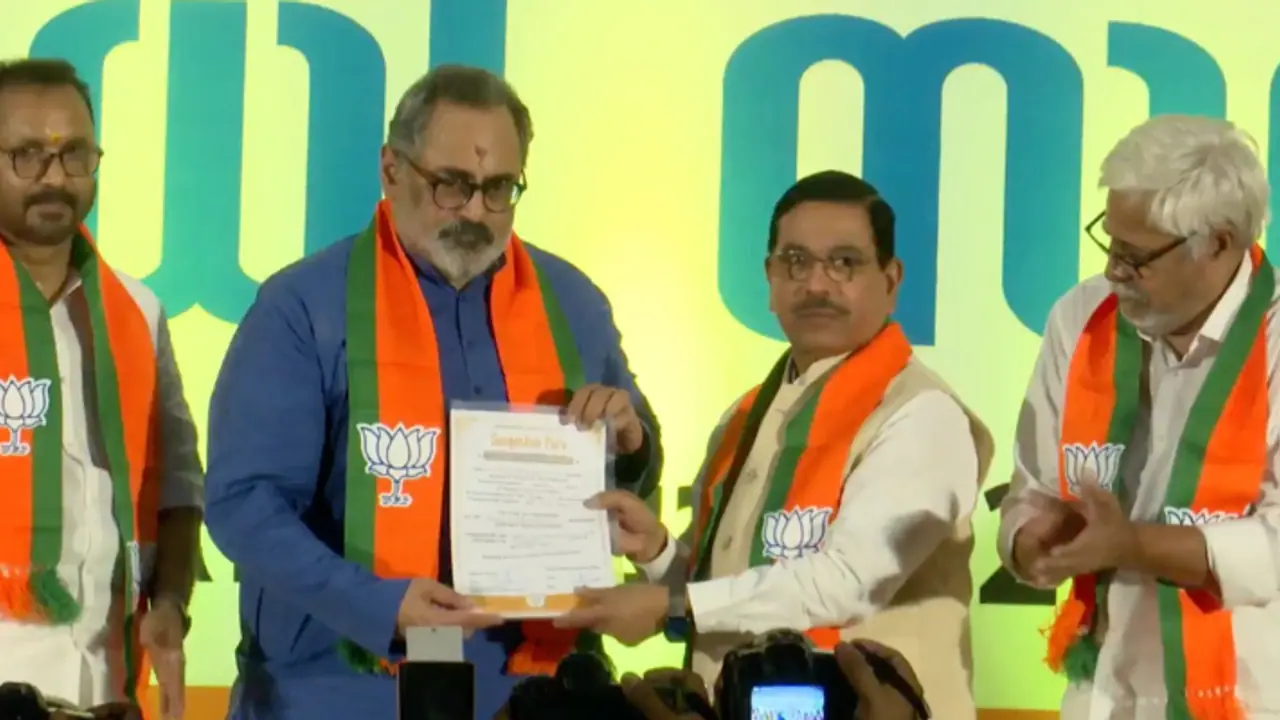 Former Union Minister Rajeev Chandrasekhar takes over as Kerala BJP President Former Union Minister Rajeev Chandrasekhar takes over as Kerala BJP President