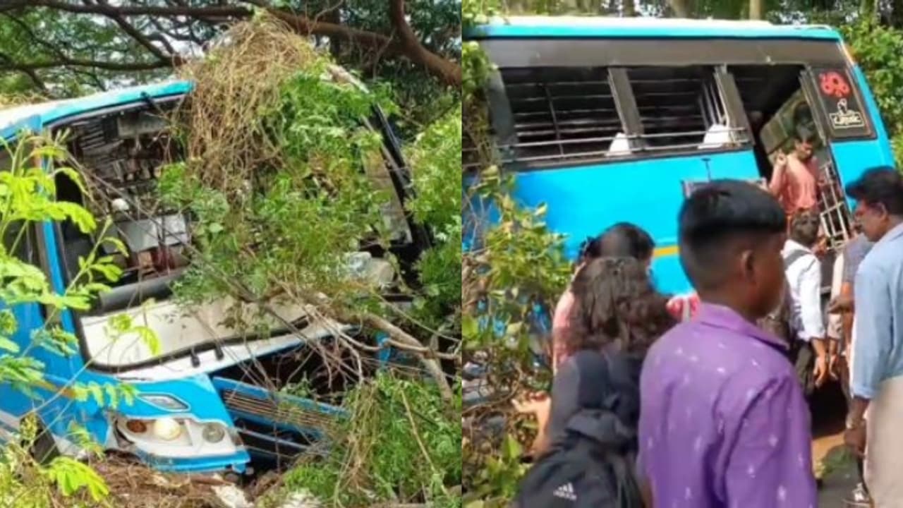 സ്വകാര്യ ബസ് നിയന്ത്രണം വിട്ട് ബൈക്കിലും മരത്തിലും ഇടിച്ച് അപകടം; ആറ് പേർക്ക് പരിക്കേറ്റു സ്വകാര്യ ബസ് നിയന്ത്രണം വിട്ട് ബൈക്കിലും മരത്തിലും ഇടിച്ച് അപകടം; ആറ് പേർക്ക് പരിക്കേറ്റു