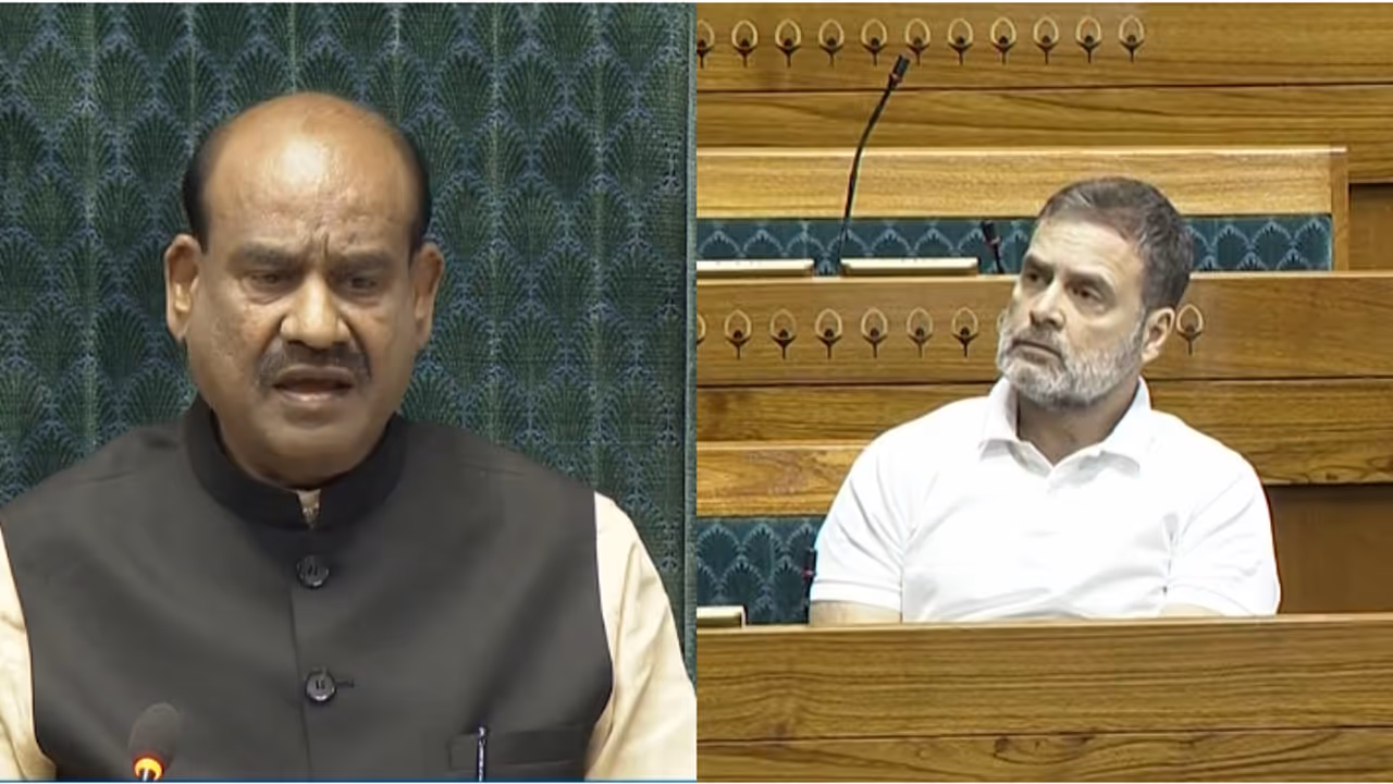 ಸಂಸತ್‌ ಕಲಾಪದ ವೇಳೆ ಲೋಕಸಭೆ ಸ್ಪೀಕರ್‌ ಓಂ ಬಿರ್ಲಾ, ರಾಹುಲ್‌ ಗಾಂಧಿ ಜಟಾಪಟಿ
