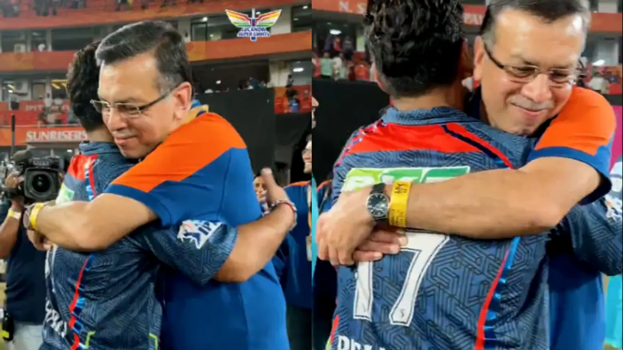 IPL 2025: LSG owner Sanjiv Goenka gives tight hug to skipper Rishabh Pant after win against SRH (WATCH)