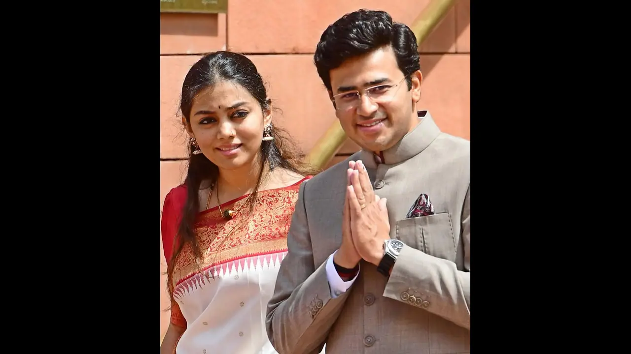 Tejasvi Surya Sivasri Meet PM Modi Tejasvi Surya Sivasri Meet PM Modi