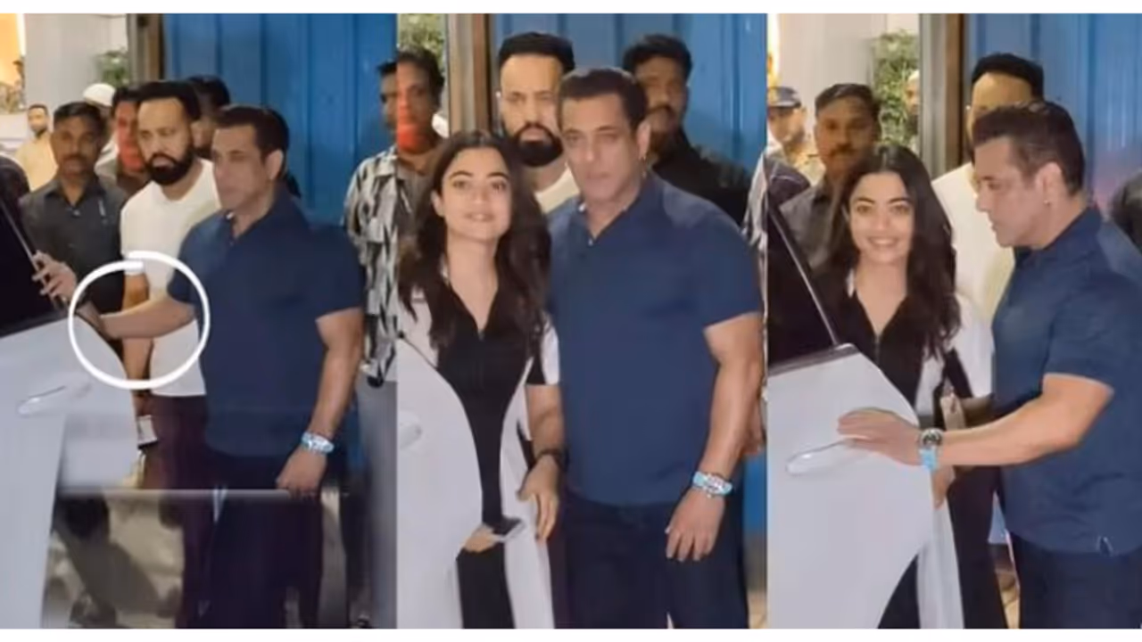 பெரிய மனுஷன் பண்ற வேலையா இது! காரில் ஏறிய ராஷ்மிகாவை தரதரவென இழுத்த சல்மான் கான்