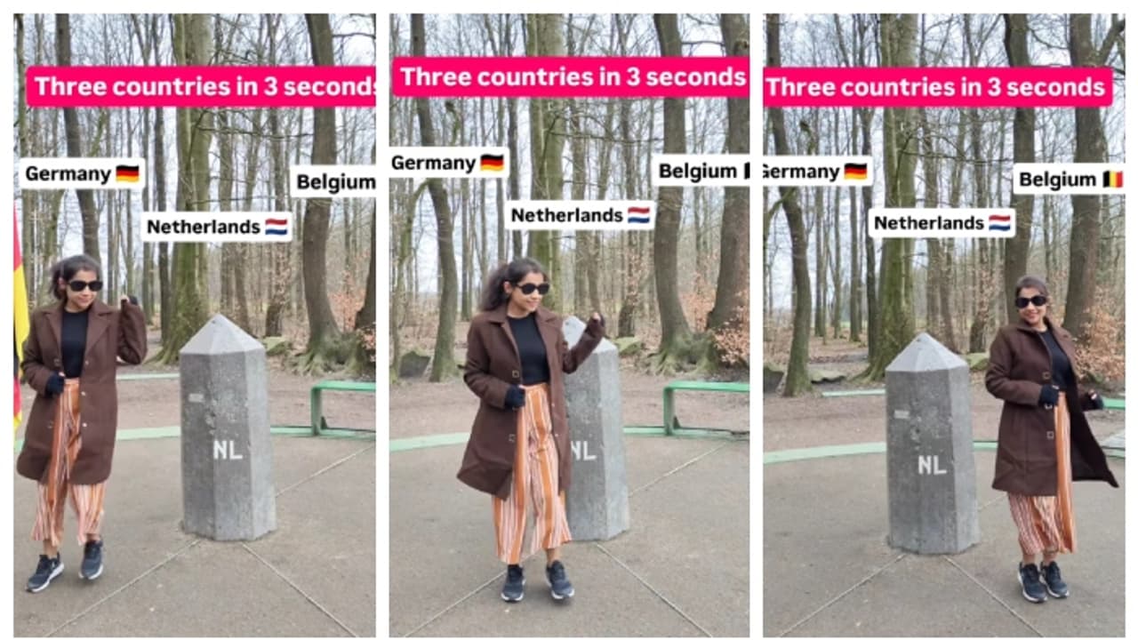 നിസ്സാരം! 3 സെക്കൻഡ് കൊണ്ട് 3 രാജ്യങ്ങളിൽ സന്ദർശനം നടത്തിയെന്ന് യുവതി; വീഡിയോ വൈറല്‍ 