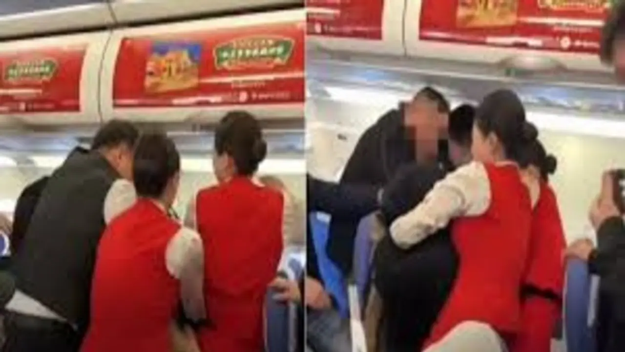Woman bites air hostess during dramatic fight over body odour on Shanghai flight, leads to 2 hour delay |WATCH Woman bites air hostess during dramatic fight over body odour on Shanghai flight, leads to 2 hour delay |WATCH