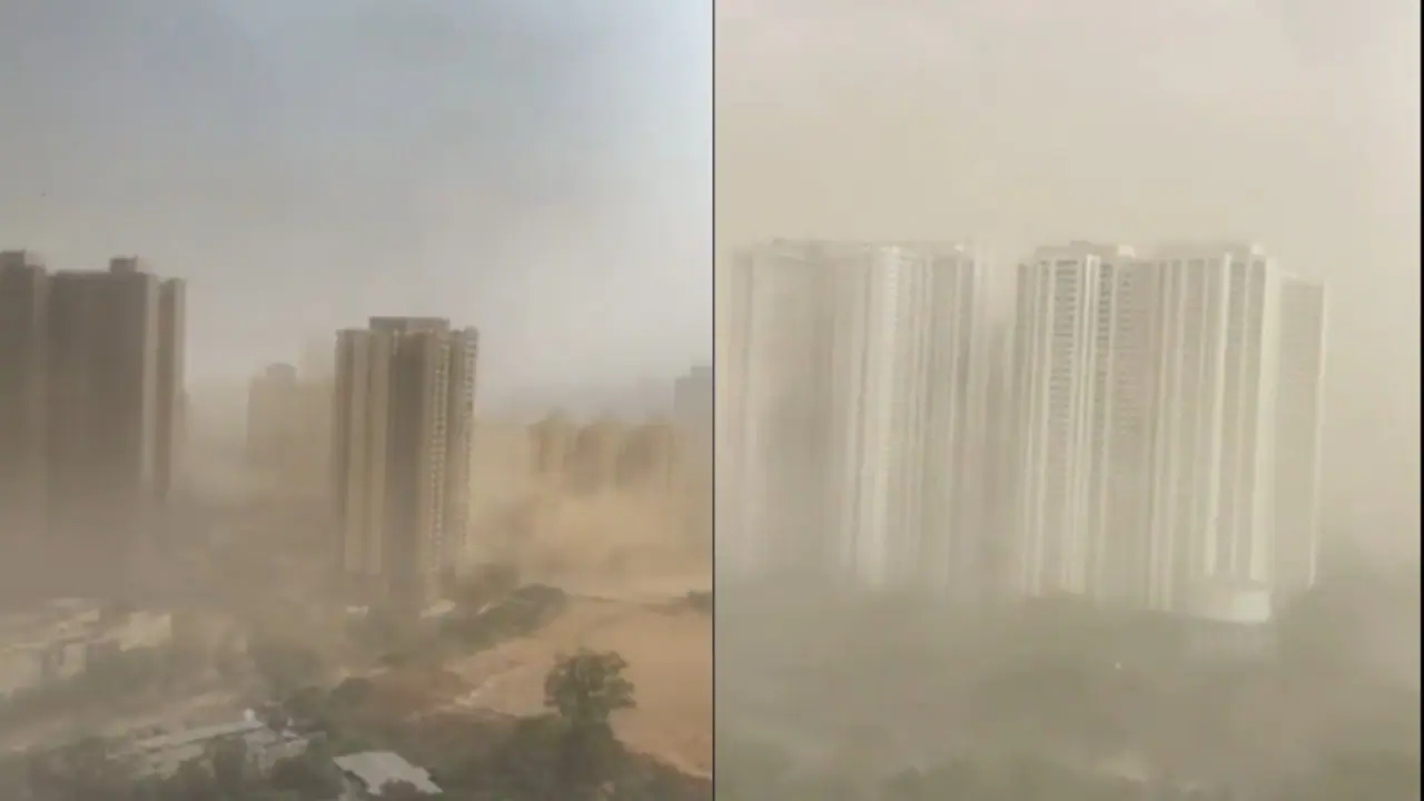 Mumbai experiences sudden dust storm with intense winds, IMD predicts thunderstorms; WATCH