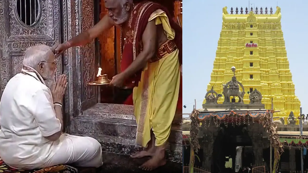கடவுளே! நல்லபடியா வைப்பா! ராமநாத சுவாமி கோவிலில் மனமுருகி வேண்டிய பிரதமர் மோடி!