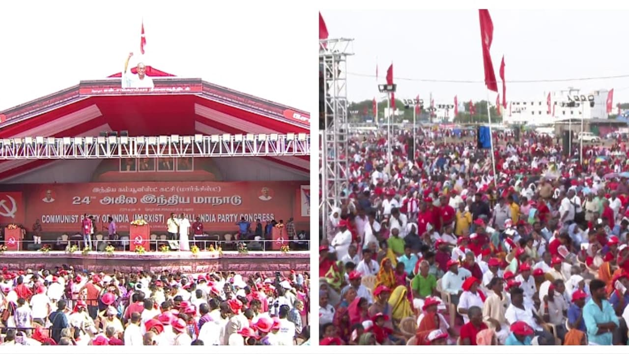 മധുരയെ ചെങ്കടലാക്കിയ മഹാറാലി; സിപിഎമ്മിന്റെ 24 ാം പാർട്ടി കോൺഗ്രസ് സമാപിച്ചു മധുരയെ ചെങ്കടലാക്കിയ മഹാറാലി; സിപിഎമ്മിന്റെ 24 ാം പാർട്ടി കോൺഗ്രസ് സമാപിച്ചു