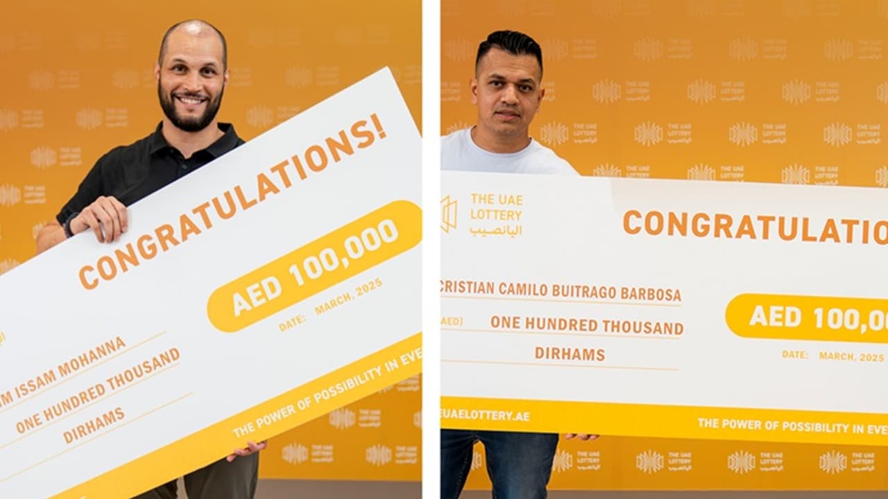 ഒരു ലക്ഷം ദിർഹം നേടി രണ്ടു പേർ; ഔദ്യോ​ഗികം, സുരക്ഷിതം യു.എ.ഇ ലോട്ടറി
