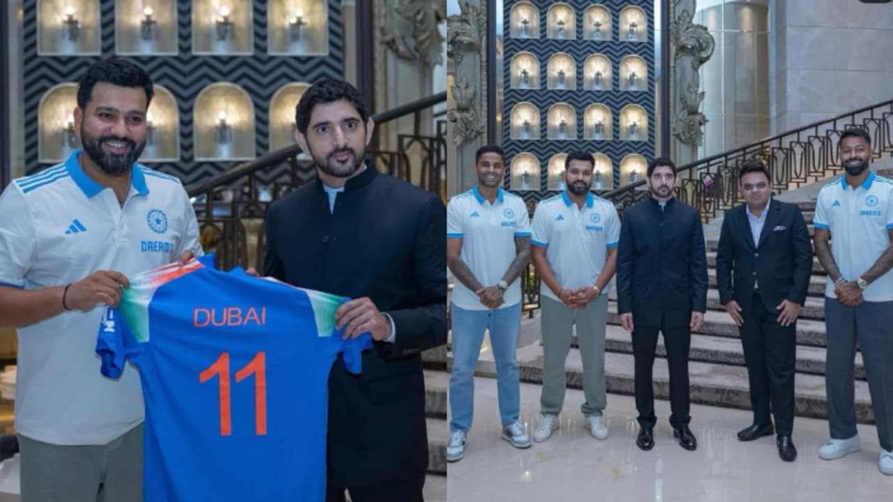 ദുബൈ കിരീടാവകാശിക്ക് ഇന്ത്യൻ ക്രിക്കറ്റ് ടീമിന്റെ സമ്മാനം, അവിസ്മരണീയ നിമിഷങ്ങളെന്ന് ശൈഖ് ഹംദാൻ 