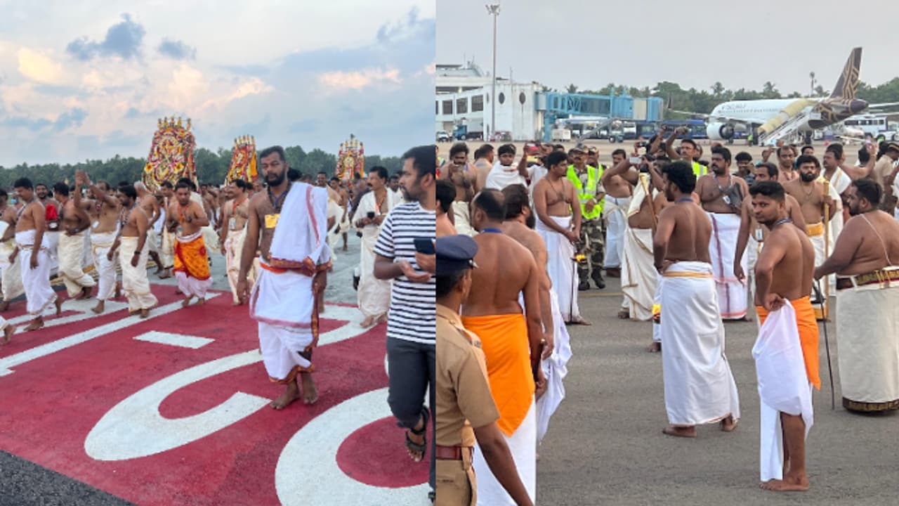 ആറാട്ടെഴുന്നള്ളത്ത് പടിഞ്ഞാറെ നടവഴി എയർപോർട്ട് റൺവേ കടന്ന് ശംഖുമുഖത്ത്, പൈങ്കുനി ഉത്സവത്തിന് ആറാട്ടോടെ സമാപനം ആറാട്ടെഴുന്നള്ളത്ത് പടിഞ്ഞാറെ നടവഴി എയർപോർട്ട് റൺവേ കടന്ന് ശംഖുമുഖത്ത്, പൈങ്കുനി ഉത്സവത്തിന് ആറാട്ടോടെ സമാപനം