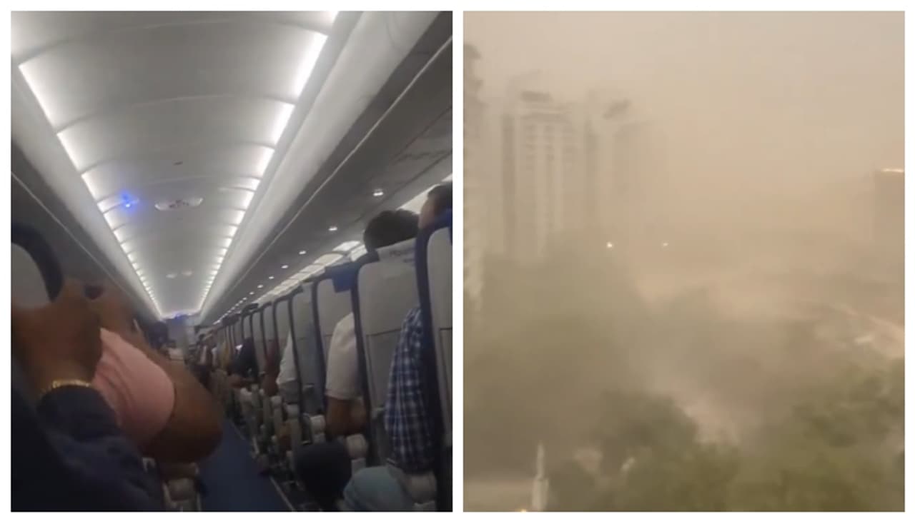 'വിമാനങ്ങൾ ആടിയുലഞ്ഞു, ബഹുനില കെട്ടിടങ്ങൾ വിറച്ചു', ദില്ലിയിൽ ഇന്നലെ വീശിയത് അതിശക്തമായ പൊടിക്കാറ്റ്, വീഡിയോ