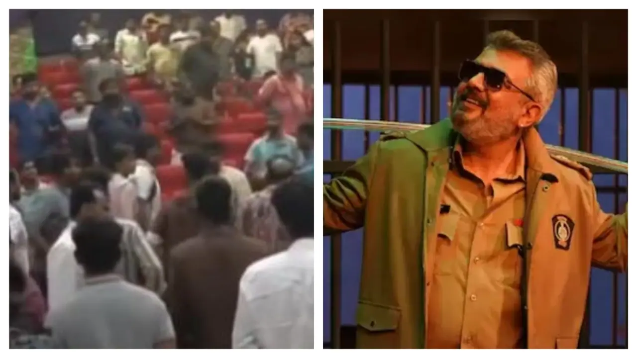 திரையரங்கில் விஜய் ரசிகர்களை வெளுத்த அஜித் ரசிகர்கள்! ப்ளூ சட்டை மாறன் வெளியிட்ட வீடியோ!