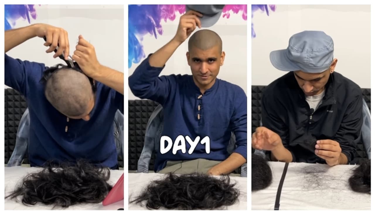 തലമുടിയിഴകൾ എണ്ണിത്തിട്ടപ്പെടുത്താൻ തല മൊട്ടയടിച്ച് യുവാവ്; തൊഴിലില്ലായ്മ സത്യമെന്ന് സോഷ്യൽ മീഡിയ തലമുടിയിഴകൾ എണ്ണിത്തിട്ടപ്പെടുത്താൻ തല മൊട്ടയടിച്ച് യുവാവ്; തൊഴിലില്ലായ്മ സത്യമെന്ന് സോഷ്യൽ മീഡിയ