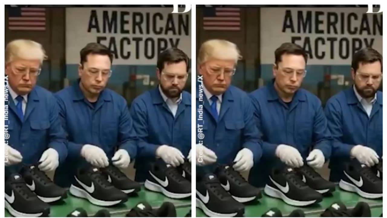 ഷൂ തൊഴിലാളികളായി ട്രംപും മസ്കും; ട്രംപിന്‍റെ തിരുവയെ പരിഹസിക്കുന്ന ചൈനീസ് എഐ വീഡിയോ വൈറല്‍ 