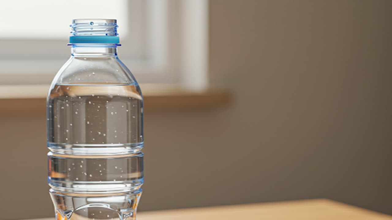 Water bottle plate full of fruits and vegetables Water bottle plate full of fruits and vegetables
