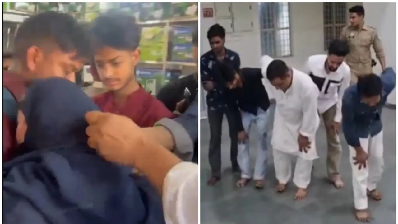 Mob strips woman's hijab, assaults Hindu man in UP's Muzaffarnagar; 6 arrested (WATCH) Mob strips woman's hijab, assaults Hindu man in UP's Muzaffarnagar; 6 arrested (WATCH)