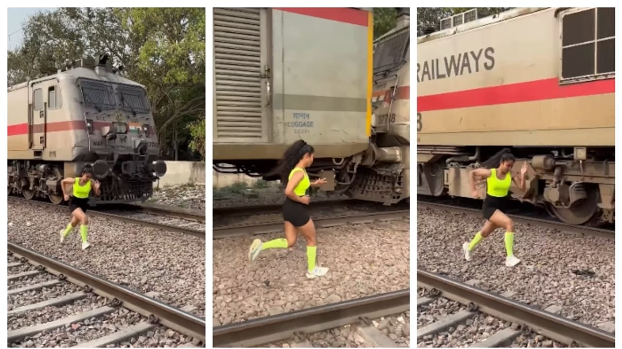 'ഒന്ന് ചിന്തിക്കൂ... ട്രെയിന് ഒപ്പം ഓടുന്നതിന്‍റെ കാര്യമെന്താണ്?'; യുവതിയുടെ വൈറല്‍ വീഡിയോയ്ക്ക് രൂക്ഷ വിമർശനം