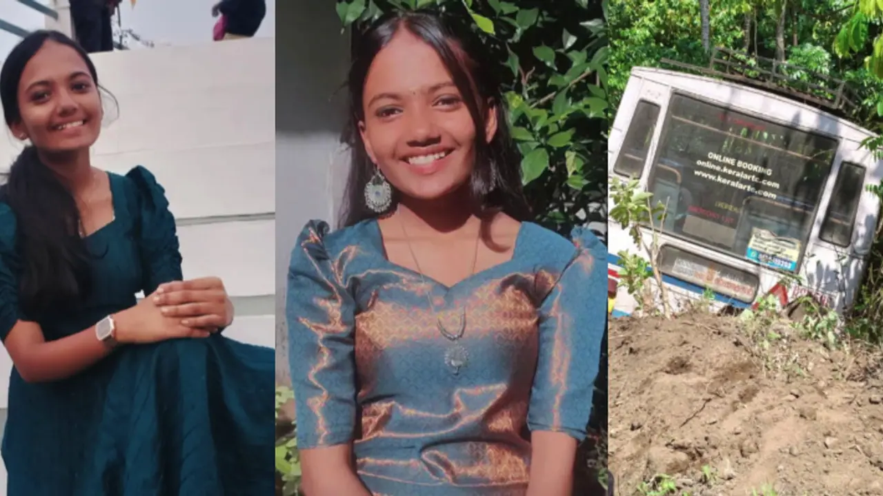 കെഎസ്ആർടിസി ബസ് താഴ്ചയിലേക്ക് മറിഞ്ഞ് അപകടം; ബസിനടിയിൽ കുടുങ്ങിയ പെണ്‍കുട്ടി മരിച്ചു, 15ഓളം പേര്‍ക്ക് പരിക്ക്