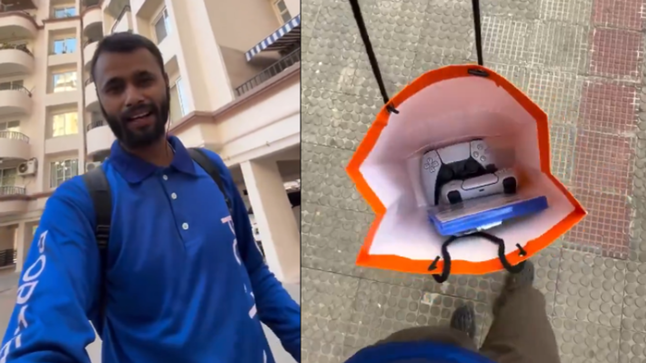 lucknow viral video porter gamer cd delivery order from tower to tower