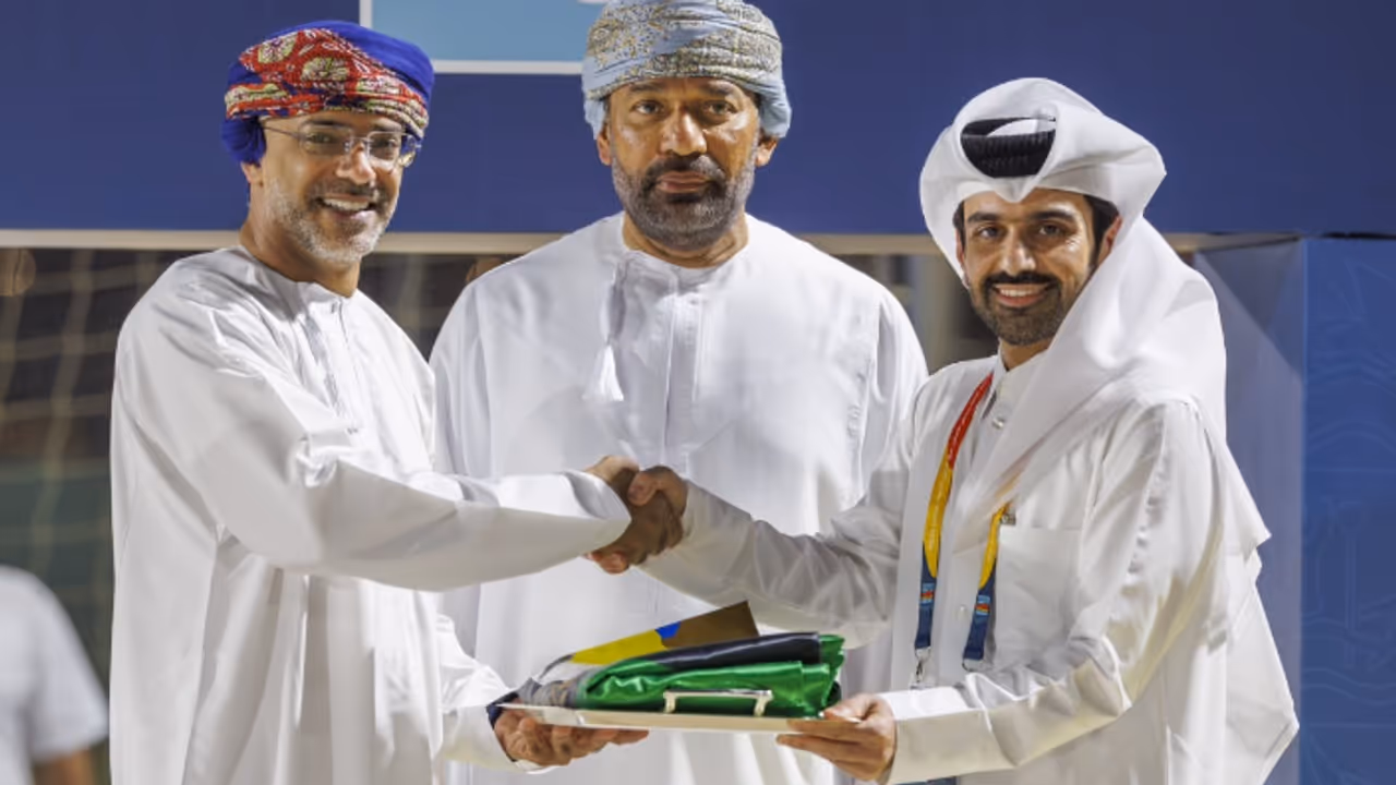 ബീച്ച് ഗെയിംസ്: മിന്നും പ്രകടനവുമായി ഖത്തർ, ആതിഥേയ പതാക ഏറ്റുവാങ്ങി ബീച്ച് ഗെയിംസ്: മിന്നും പ്രകടനവുമായി ഖത്തർ, ആതിഥേയ പതാക ഏറ്റുവാങ്ങി