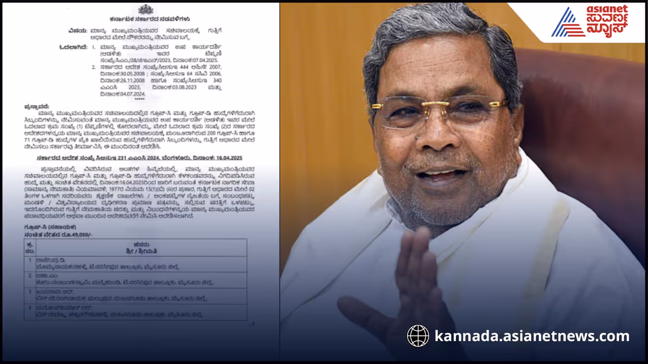 ಸಿಎಂ ಸಚಿವಾಲಯ ಸರ್ಕಾರಿ ಕೆಲಸಕ್ಕೆ ಮೈಸೂರಿನವರಿಗೆ ಮಾತ್ರ ನೌಕರಿ!