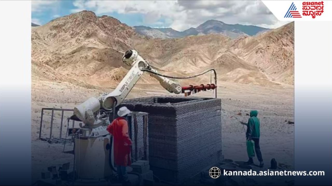 ವಿಶ್ವದ ಮೊದಲ 3D ಮುದ್ರಿತ ಬಂಕರ್ ಲೇಹ್‌ನಲ್ಲಿ ನಿರ್ಮಾಣ