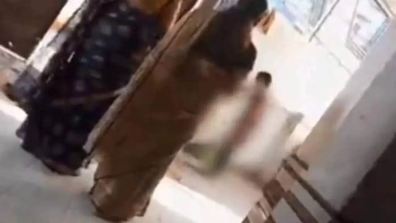 Teachers dance as students sweep floors, wash carpets at UP govt school; video goes viral (WATCH) Teachers dance as students sweep floors, wash carpets at UP govt school; video goes viral (WATCH)