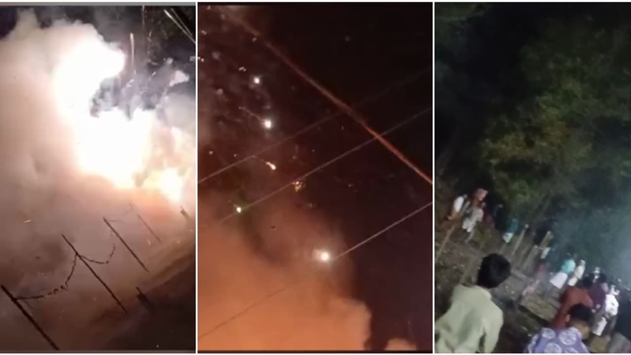 പാലക്കാട് വെടിക്കെട്ടിനിടെ അപകടം; അവസാന ലാപ്പിൽ വെടിപ്പുരയ്ക്ക് തീപിടിച്ചു, ആറ് പേര്‍ക്ക് പരിക്ക്