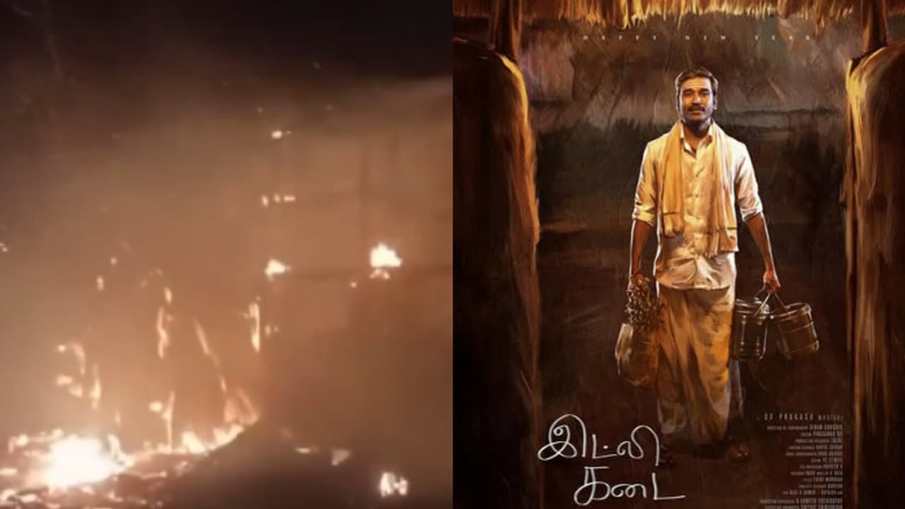 ധനുഷിന്റെ ചിത്രത്തിന്റെ സെറ്റില് വൻ തീപിടുത്തം, സംഭവം തേനിയില് ധനുഷിന്റെ ചിത്രത്തിന്റെ സെറ്റില് വൻ തീപിടുത്തം, സംഭവം തേനിയില്