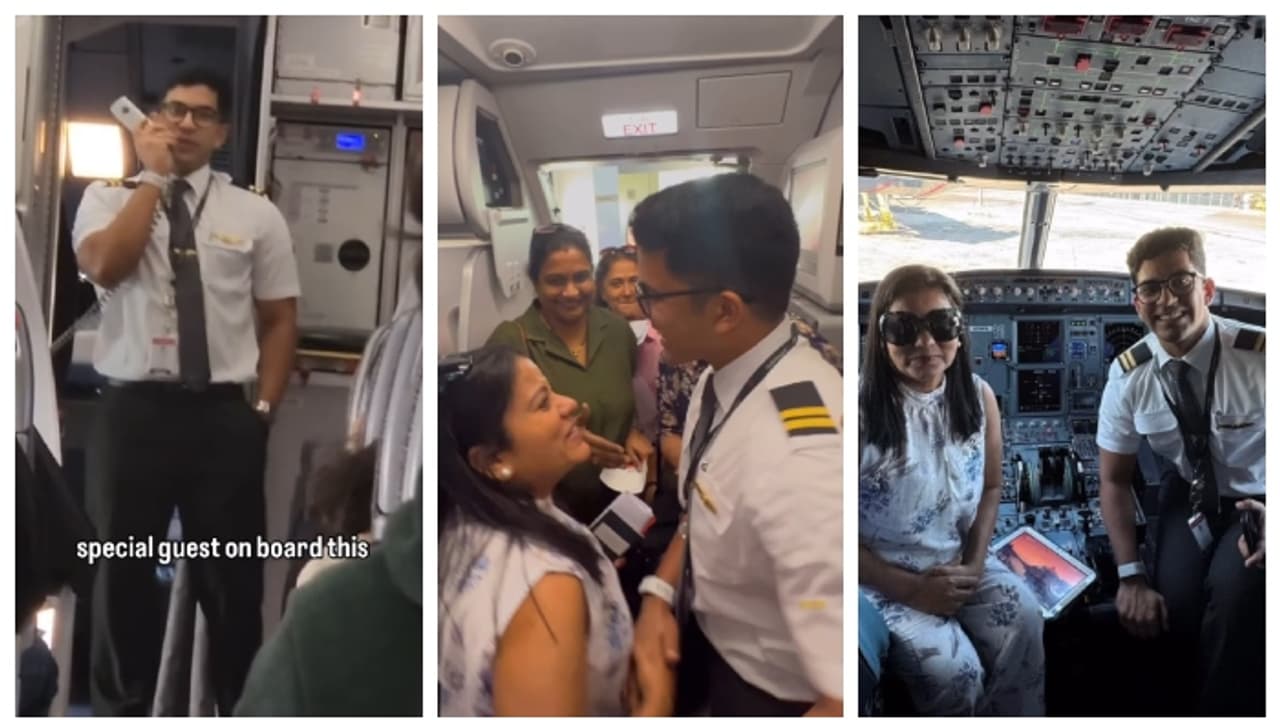 'അമ്മേ ഇത്തവണ എന്‍റെ ഡ്രൈവിംഗ് മോശമാണെന്ന് പറയരുത്'; വിമാനത്തിൽ വച്ചുള്ള പൈലറ്റിന്‍റെ അനൌസ്മെന്‍റ് വൈറൽ 