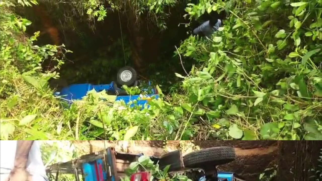 റോഡിനോട് ചേർന്നുള്ള കിണറ്റിലേക്ക് ​ഗുഡ്സ് ഓട്ടോ മറിഞ്ഞു, ഡ്രൈവർ രക്ഷപ്പെട്ടു
