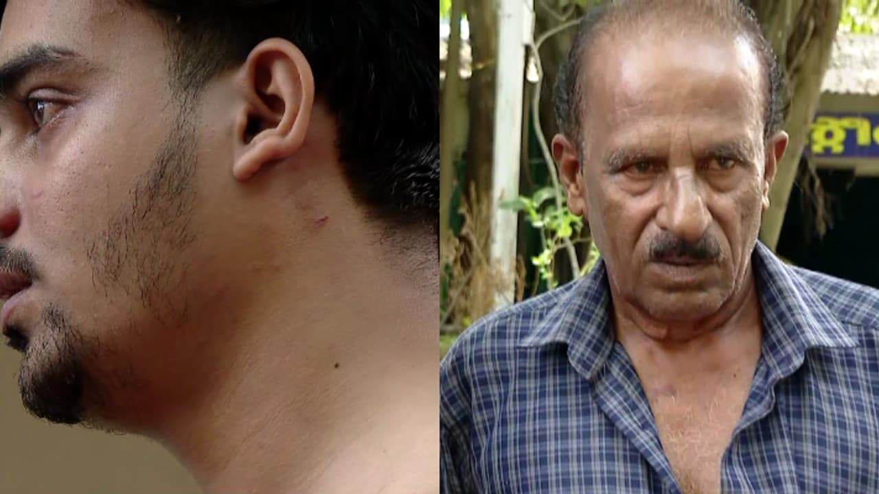 നിലത്തിട്ട് നാഭിക്ക് ചവിട്ടി, മുണ്ട് വലിച്ചുകീറി; ബസ് കാത്തുനിന്ന അച്ഛനും മകനും പൊലീസിന്റെ ക്രൂരമർദനം നിലത്തിട്ട് നാഭിക്ക് ചവിട്ടി, മുണ്ട് വലിച്ചുകീറി; ബസ് കാത്തുനിന്ന അച്ഛനും മകനും പൊലീസിന്റെ ക്രൂരമർദനം