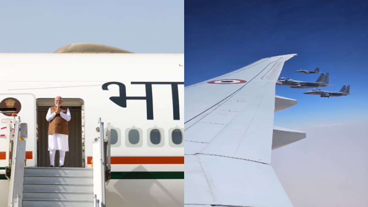 സൗദിയുടെ ആകാശത്ത് മോദിക്ക് രാജകീയ വരവേൽപ്പ്, അകമ്പടിയായി റോയൽ എയർഫോഴ്സ് യുദ്ധവിമാനങ്ങൾ, വീഡിയോ സൗദിയുടെ ആകാശത്ത് മോദിക്ക് രാജകീയ വരവേൽപ്പ്, അകമ്പടിയായി റോയൽ എയർഫോഴ്സ് യുദ്ധവിമാനങ്ങൾ, വീഡിയോ