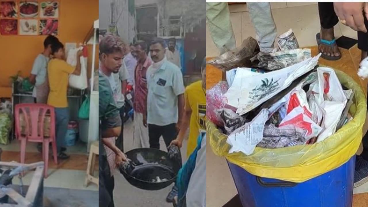 കൊല്ലം നഗരത്തിലെ പലഹാരക്കട, പരിശോധനയിൽ കണ്ടെത്തിയത് പ്ലാസ്റ്റിക്ക് കവർ ഉരുക്കി ചേർത്ത എണ്ണ; കട പൂട്ടിച്ചു