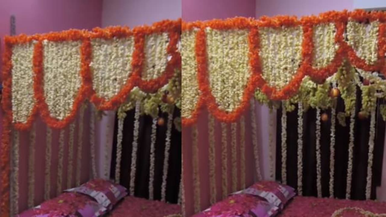 എന്തോന്നിത്! പൂമാലകൾ പോരാഞ്ഞ് പഴങ്ങളും; വിവാഹരാത്രിയിൽ മുറിയൊരുക്കിയത് കണ്ട് ചിരിയടങ്ങാതെ നെറ്റിസൺസ്